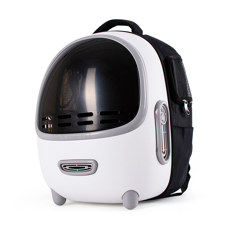 Bolsa port&aacute;til para gatos con Panel de Color t&eacute;, c&aacute;psula espacial transpirable para exteriores, doble hombro, bolsa para mascotas de gran capacidad