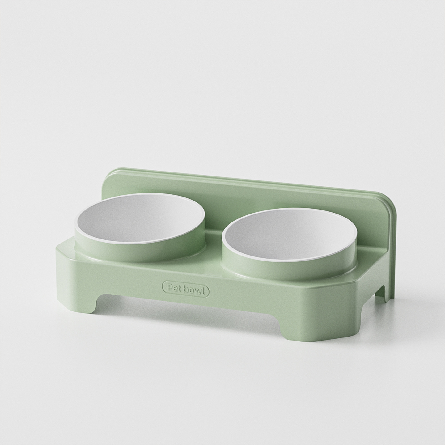 ミニマリスト ペット ダブル ボウル - 猫と犬用の餌と水のフィーダー